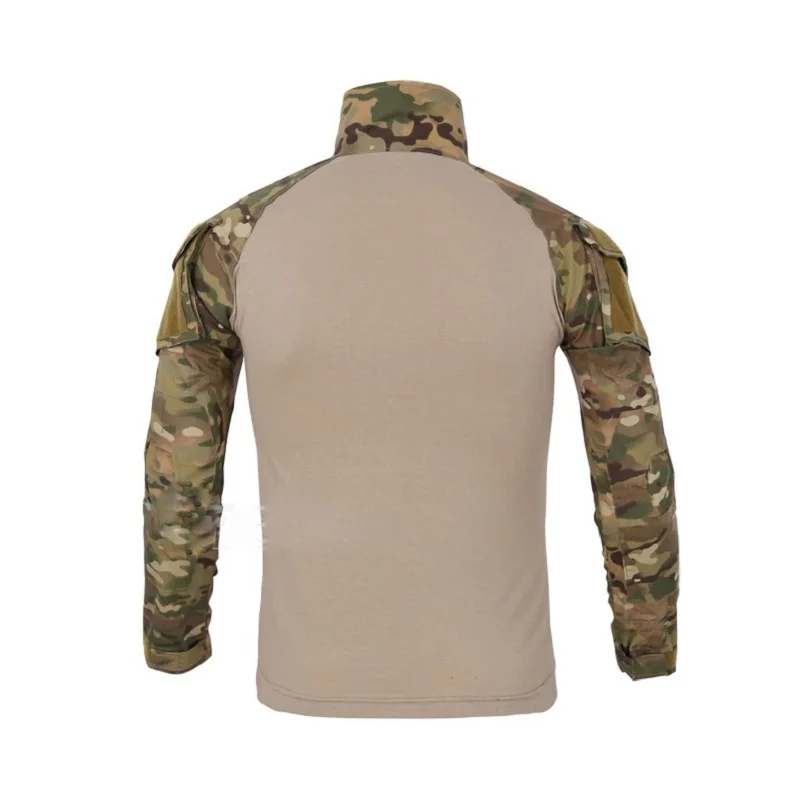 Быстросохнущая камуфляжная армейская уличная футболка Боевая Тактическая Военная сила Мультикам камуфляжная футболка с длинным рукавом