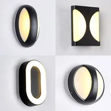 6 Вт 7 Вт 12 Вт современный светодиодный настенный светильник водонепроницаемый крыльцо свет наружный внутренний двор садовый настенный светильник домашний декор Освещение