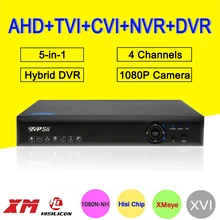 Blue-Ray Hi3520D XMeye DVR 4 Channel 4CH 25fps 1080P/1080N/960P/720P 5 in 1 Hybrid CVI TVi NVR AHD CCTV DVR Free shipping