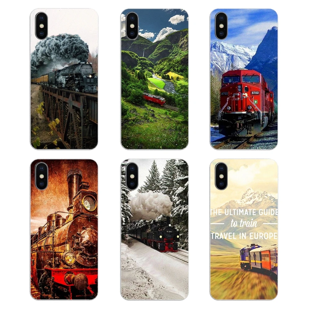 Transparent Soft Shell Covers Vintage Train Railway Travel Pattern For Nokia 2 3 5 6 8 9 230 3310 2.1 3.1 5.1 7 Plus |