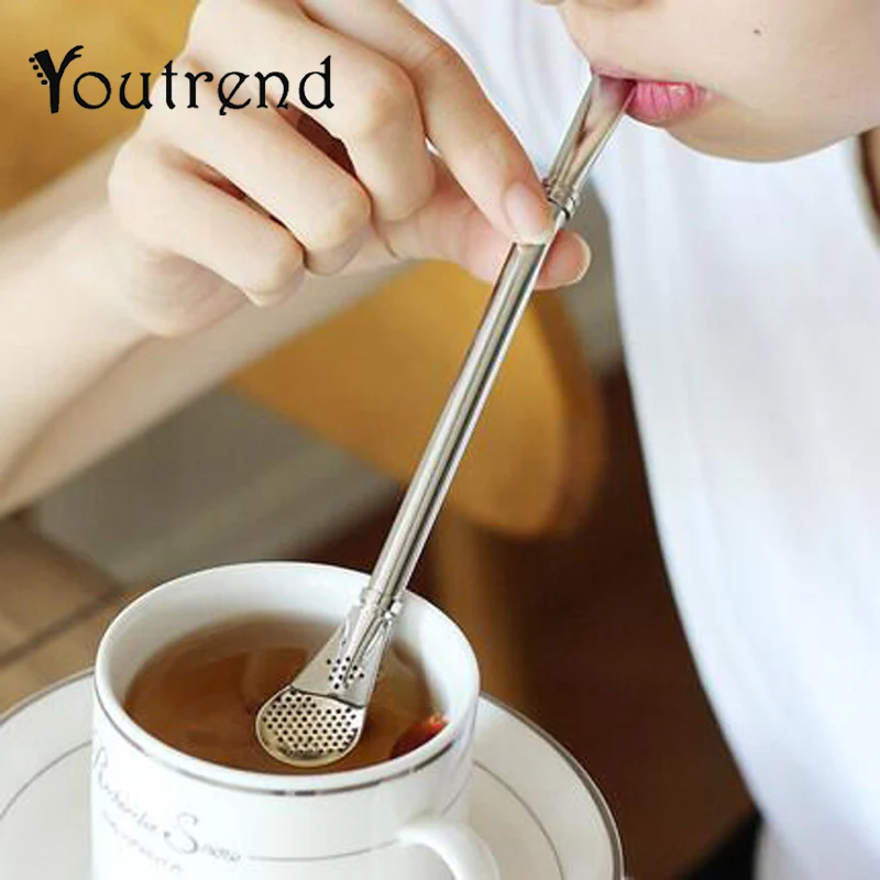 Stainless Steel Drinking Straw Filter Handmade Yerba Mate Tea Bombilla