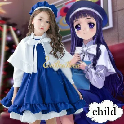 

Sakura Card Captor Cosplay Costume Anime Dress For Girls Party Dress New years Gift For Kid Mocha Girl Sakura Tutu Skirt Support