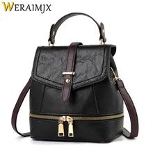 WERAIMJX кожаный рюкзак, модный, новейший, Mochila Feminina, Большая вместительная сумка для школьниц, рюкзак Mochilas Mujer MJ245