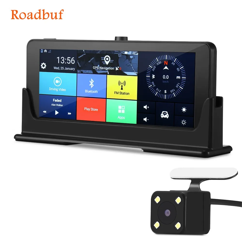 

Best 140 degree WiFi GPS 7'' Car DVR Dual Camera 4G Rearview Mirror Dash Cam ADAS Bluetooth Hands-free Car Driving Recorder