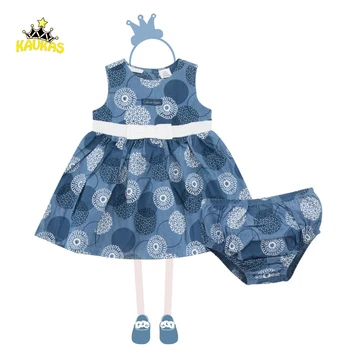 

KAVKAS Baby Girls Dress Princess Dress Bow Design A-Line Sleeveless Vest Dress Girls Lovely Cloth Summer Dress With Baby Panties