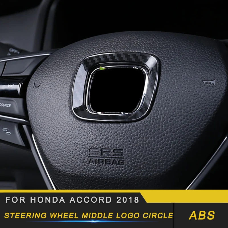

Auto Car-styling Steering Wheel Middle Logo Circle Frame Trim Stickers Covers Interior Accessories for Honda Accord 2018