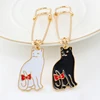 16 Style Cute Black white Cat brooches cartoon Animal brooch pins Lapel Jackets Hat Accessories Women Jewelry Gift Couple badges ► Photo 2/6