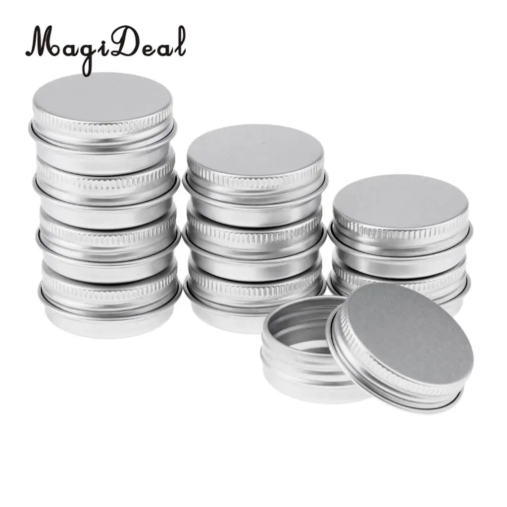 20pcs 5ml 15ml Aluminium Lip Balm Tin Pots Cosmetic Cream Jar Bottle Container