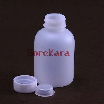 

100ml White plastic Bottle Reagent Bottle Sample Vials Plastic Lid Screw Cap Screw On Cover