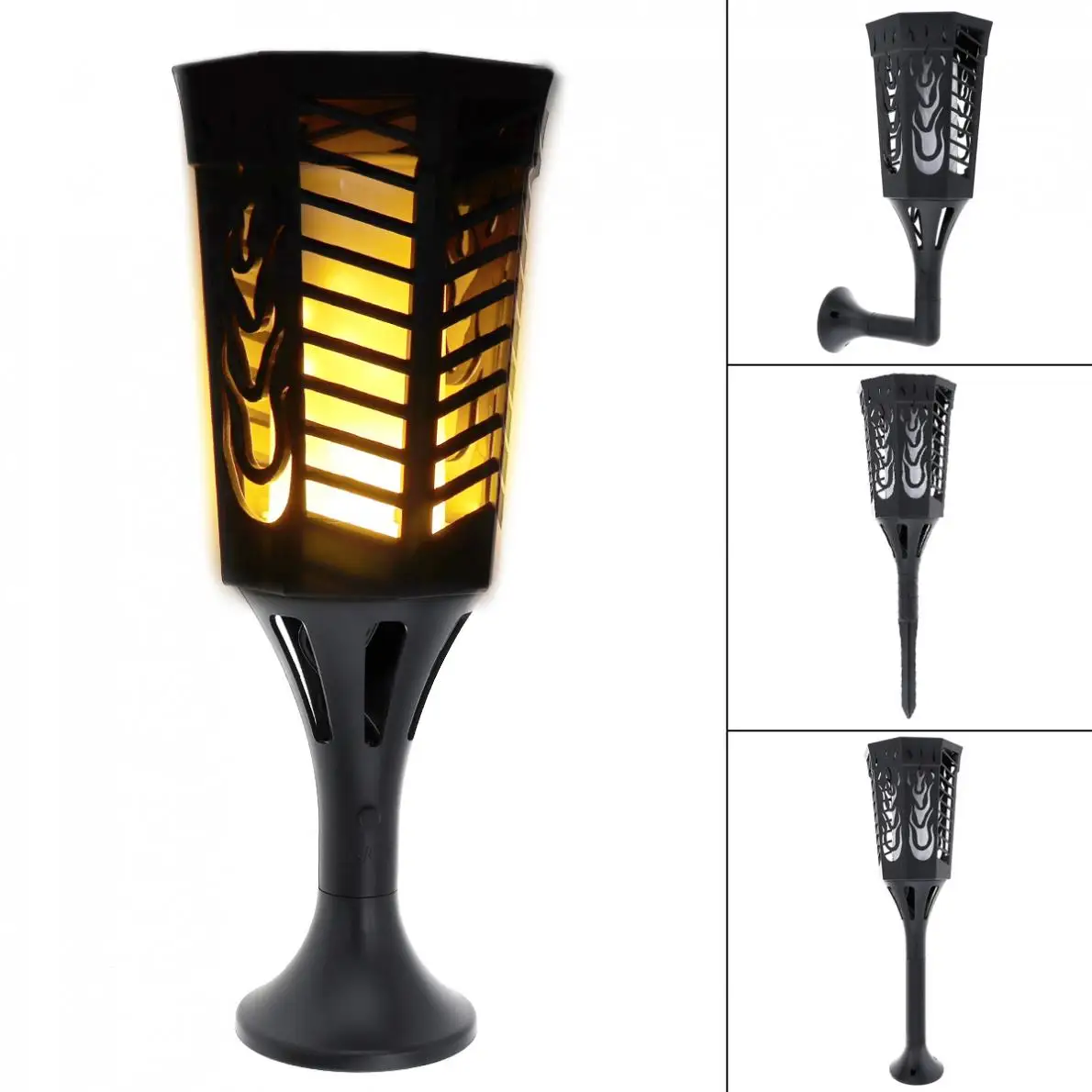 

Waterproof LED Solar Light 96 LEDs Torch Shape Lamp with Automatic Sense Mode,3 Types of Installation for Home/ Garden/ Park
