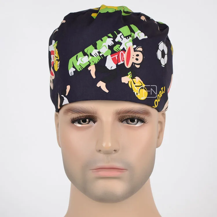2018 New Lab Hospital medical Surgical Cap 100 cotton Printed Medical