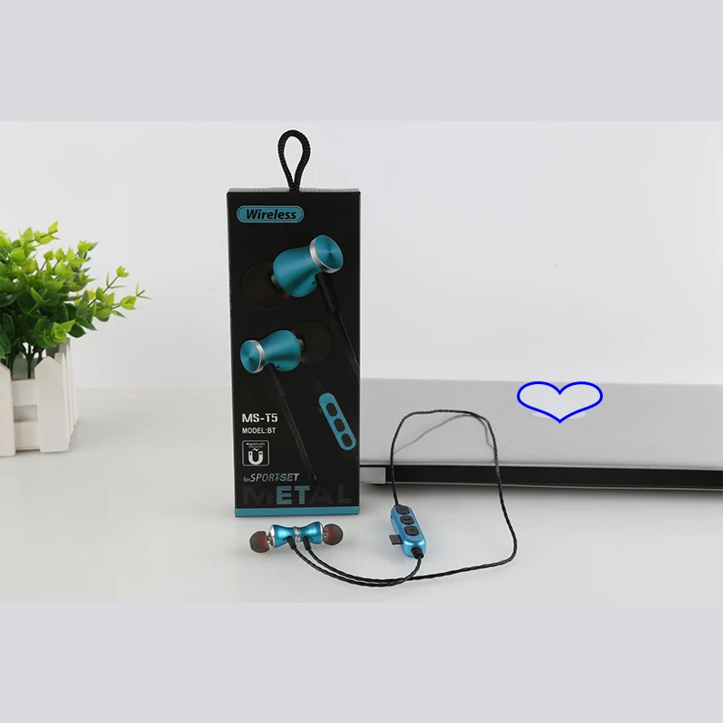 BON CREATION T5 Bluetooth Earphone With Microphone Wireless Headphones Bluetooth Sport Headset For IPhone Xiaomi Samsung MP3