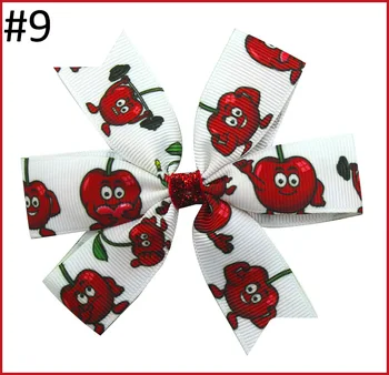 

free shipping 50pcs Summer Fruit Hair Bows Strawberry Hair Bows Summer Hair Bows pineapple Hair Clip