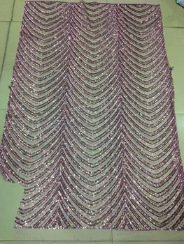 

Newest embroidered lace fabric with beads yaking-43019 French net lace top quality for wedding dress