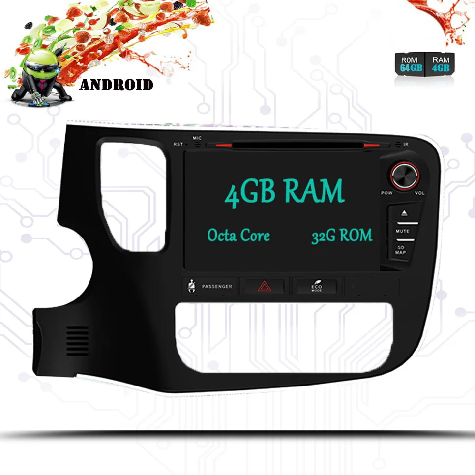 Sale IPS! 2 din Android 9.0 Car multimedia dvd player Stereo GPS Navigation For Mitsubishi Outlander 2014 -18 auto radio Head unit FM 1