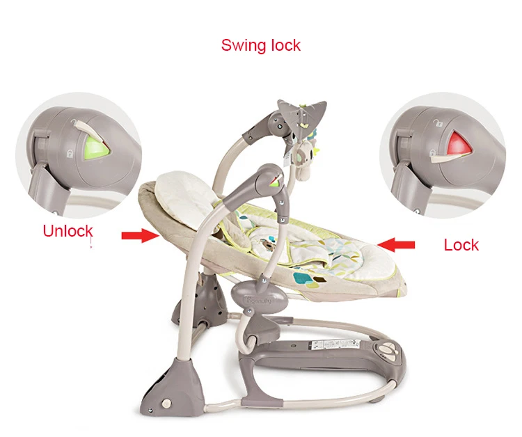 Детское кресло-качалка, электрическое кресло-качалка с одной ручкой, электрические качели, музыкальное кресло-качалка с музыкой