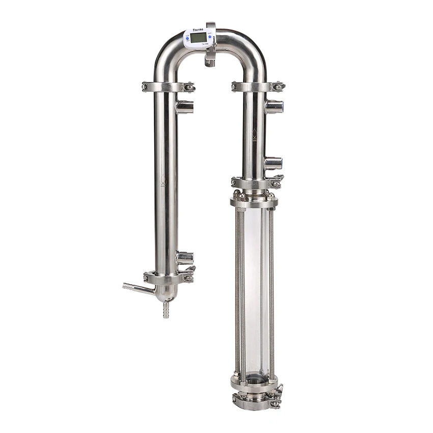 2" (51mm) OD64mm Glass Reflux tower, Distiller , Column for
