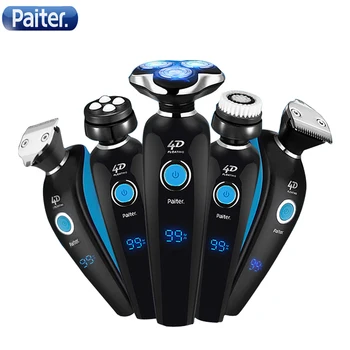 

Paiter Men Electric Shaver Shaving Hair Machine Razor Rechargeable Electric Razor Wholebody Washable Multi-functions