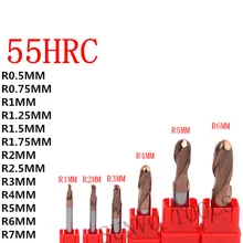 1 мм 2 мм 3 мм 4 мм 6 мм 8 мм 10 мм 2 флейты HRC55 HRC65 HRC50 карбид вольфрама сферические концевые фрезы Спиральные Биты ЧПУ концевые фрезы