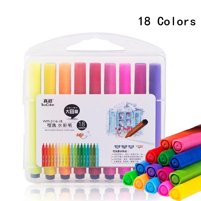 Color pen art marker drawing set colors children watercolor pen