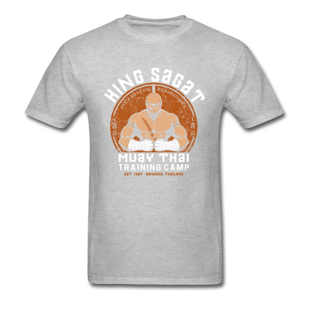 Muay Thai Camp Printing April FOOL DAY Pure Cotton O Neck Mens Tops & Tees Personalized Tee-Shirts Coupons Short Sleeve Tshirts Muay Thai Camp grey
