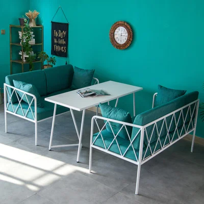 Луи Мода кафе мебель Наборы современный простой Утюг - Цвет: G1