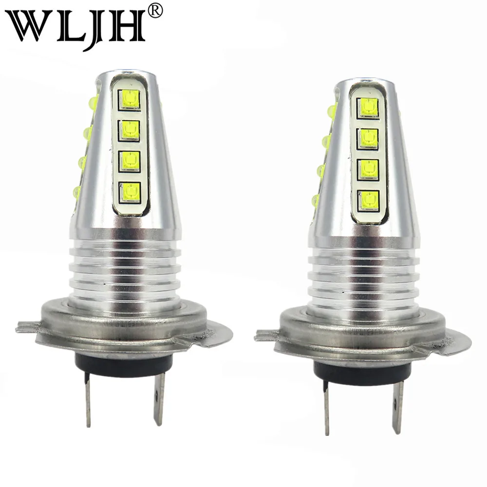 Fonte de Luz de Nevoeiro Lâmpada do Carro Lâmpada de Condução do Caminhão Wljh Levou Styling Auto Drl Dia Correndo Lâmpada Van Externo 24 12 v 2x h7