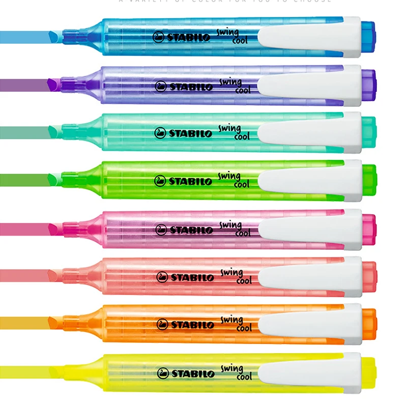 1 Pieces Stabilo 275 Swingcool Oblique Head Non-toxic Environmental Ink Fluorescent Pen Highlighter