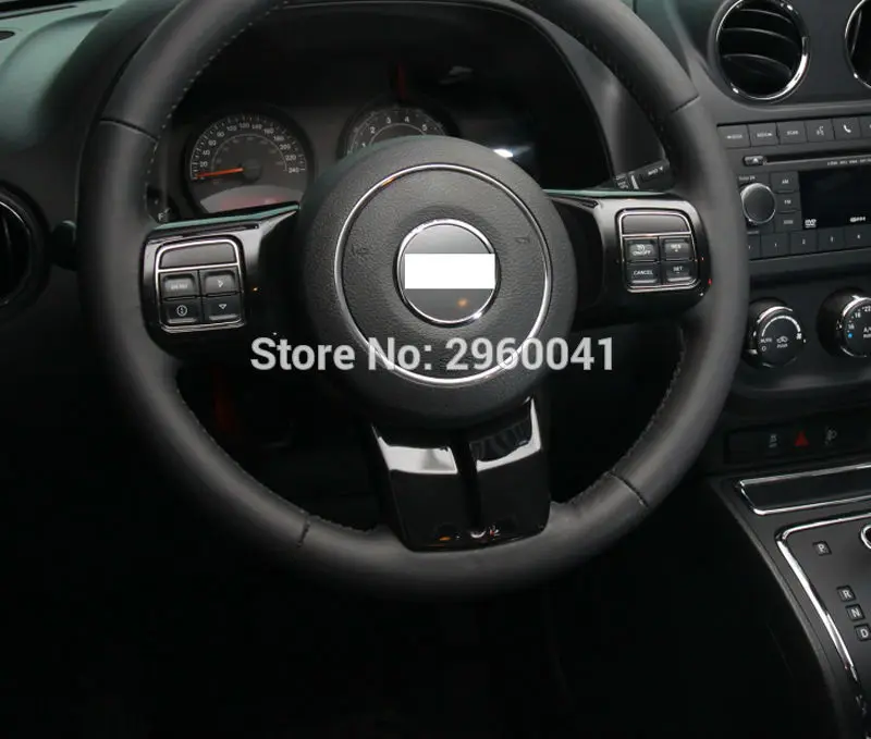 3pcs Interior Black Abs Steering Wheel Cover Trim Sticker