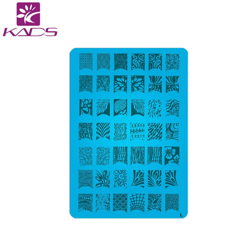 KADS 1 Шт. Ногтей Трафарет Черное Кружево DIY Штамповки Пластин Konad Штамповка Nail Art