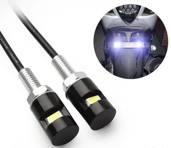 

by DHL 200pcs Car Auto Motorcycle License Plate Lamp Light 12V White SMD5630 Screw Bolt Lights LED Tail Turn Signal Light Lamp