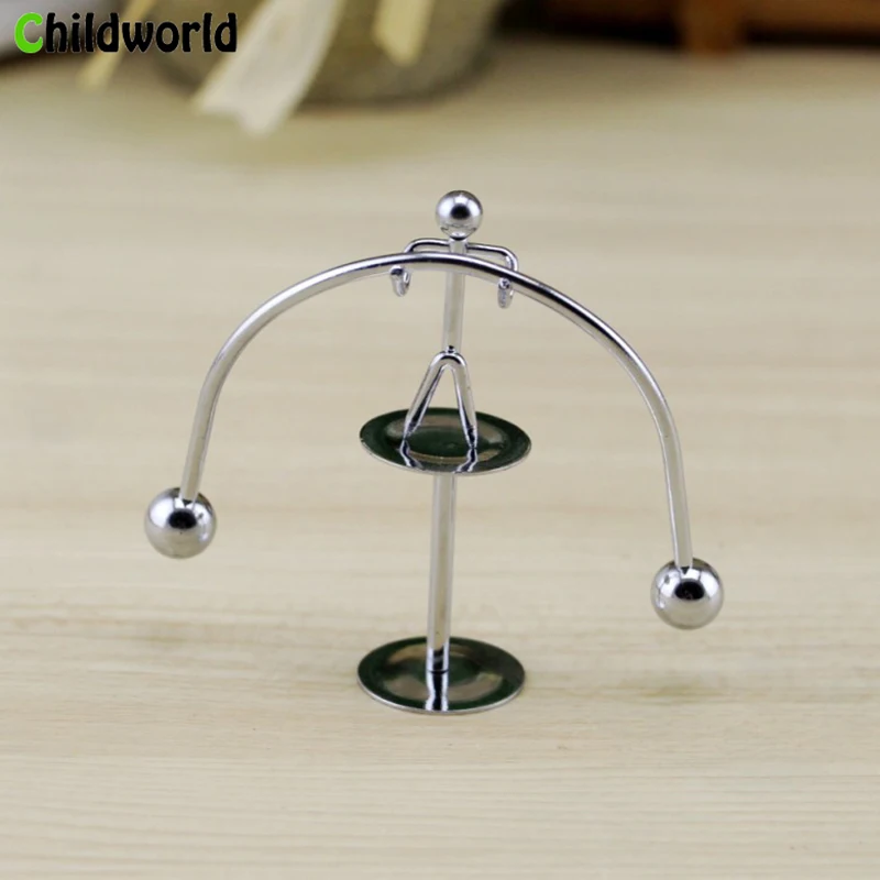 

2018 New Super Mini Version of Small Balance Swing Weight Lifting Small Metal Crafts Tumbler Table Ornaments