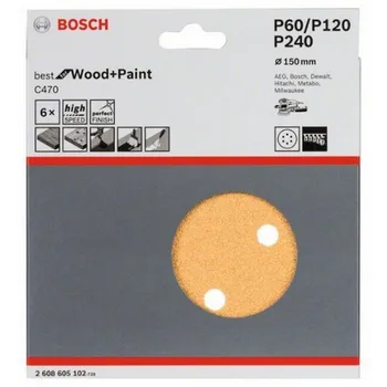 

BOSCH 2608605102 Lija Eccentric C470 150mm 6 P Set 6