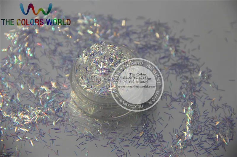 Branco com Luz Parkles para a Arte do Unha e Faça Tamanho Azul Shinning Cores Brilho Tira Curto Barra Formas Você Mesmo Supplies1pack = 50g 3mm 4 High Quality Beleza e saúde