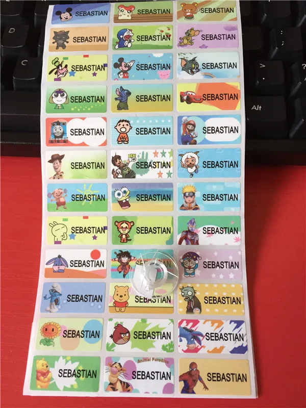 Customized Kids Name stickers cartoon boys girls styls - Buyers Show 11