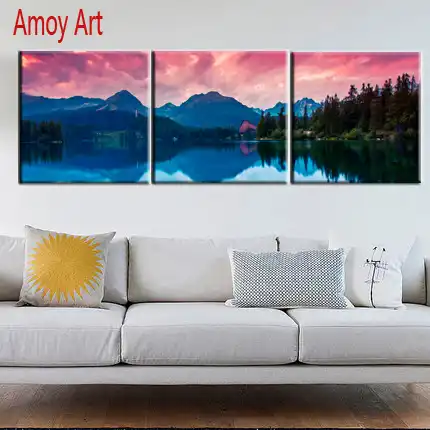 Lienzo De 3 Piezas Arte De La Pared Decoracion Moderno Montana