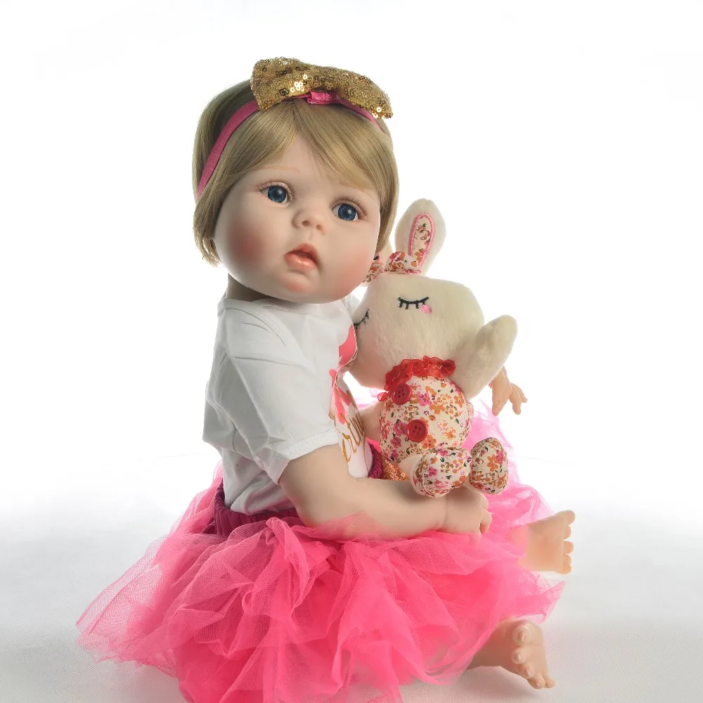 Стиль 23 ''Кукла реборн полный силиконовый корпус реалистичные Новорожденные куклы для девочки живой Bebe подарки на день детей перед сном
