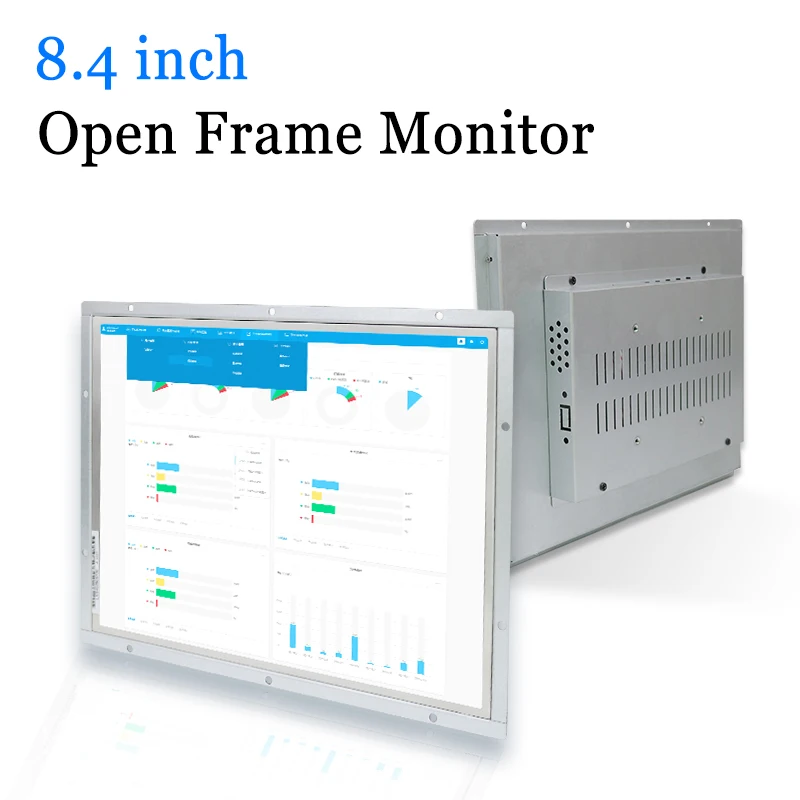 

8.4 inch Industrial Metal Shell Open Frame LED Computer Monitor with VGA HDMI DVI AV Output
