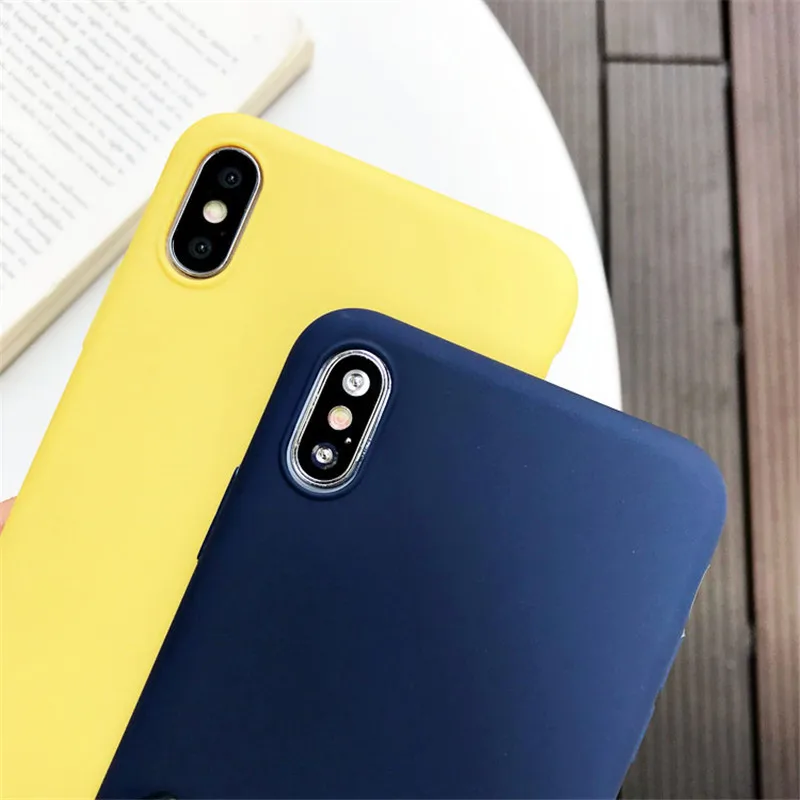 Matte Candy Color Silicone TPU Cases For Samsung Galaxy S9 S8 J3 J4 J5 J6 J7 J8 A3 A5 A6 A7 A8 A9 2017 Plus 2018 A750 Cover Capa