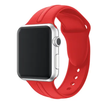 

Colorful Sport Soft Silicone Watch Strap 38mm 42mm For Apple Watch Series 1 2 3 Band Replacement Bracelet Straps Watch Wristband