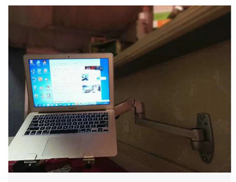 Suporte do Portátil de Montagem na Parede Mecânica de Alumínio Braço Ultra Longo Mola Movimento Completo Portátil Montagem Monitor Titular Lapdesk Xsj8013wt - Imagem 3