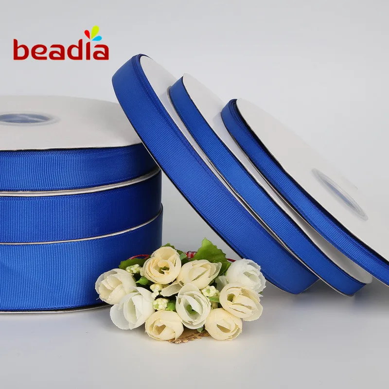 

5 Yards Length Blue Grosgrain Ribbon for DIY Bow Craft Decor Wedding Party Decoration Gift Wrapping Scrapbooking Supplies