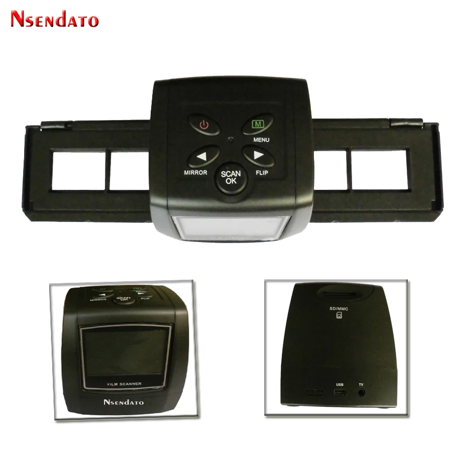 5MP USB MSDC 35mm Negative Film Slide Viewer Scanner 2.3LCD Digital Color Photo Screen Film Converter SD Card Scanner Scanners high quality portable 2 36inch usb 2 0 5mp lcd screen 35mm high resolution negative film scanner