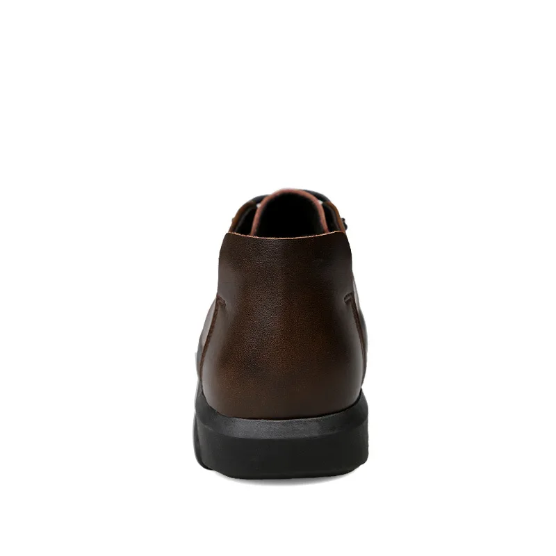 Новые мужские зимние ботинки из натуральной кожи в британском стиле ретро Ботинки martin мужские осенние деловые тонкие туфли