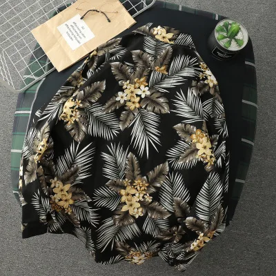 

New Arrival Men's Shirts Full Printing Flower Tops Casual Loose Shirts Fashion Wearing