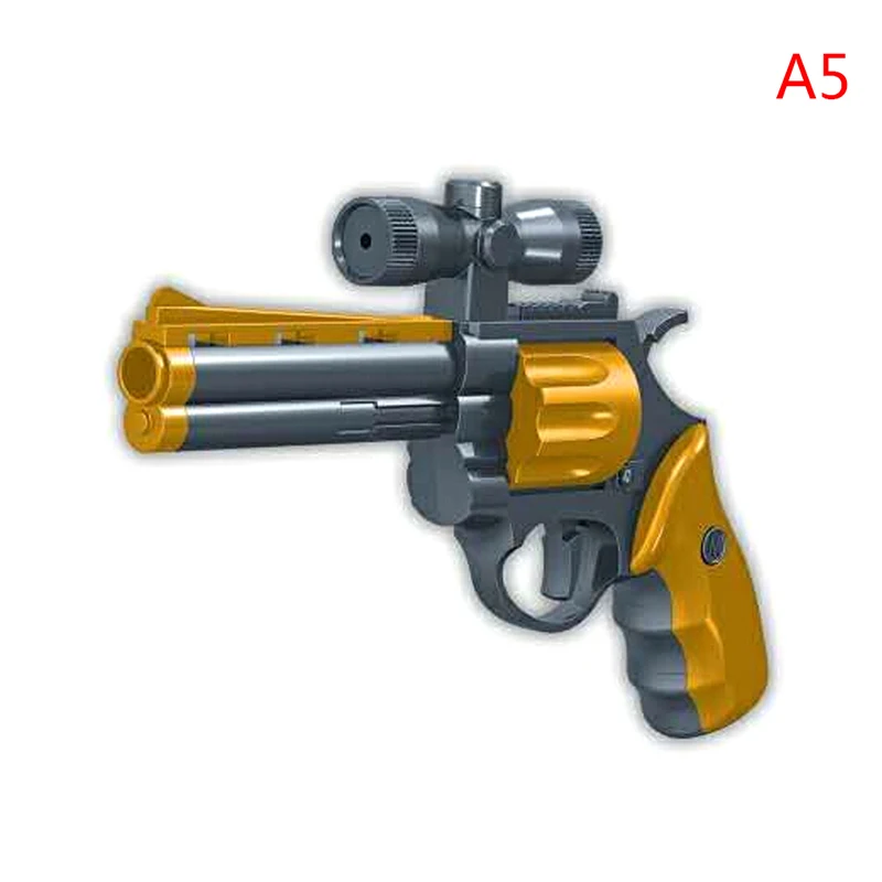 43pcs Plastic DIY Building Blocks Toys Weapon Desert Eagle And BERETTA Revolver Wtih Bullet Pistol Model For Children's Boys