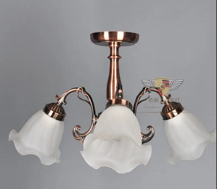 Fashion iron pendant light bedroom lamps american rustic brief led lighting