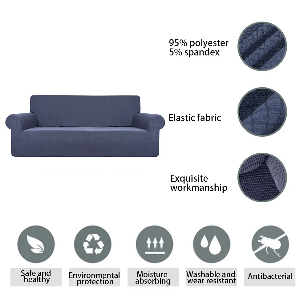Чехлы для диванов, водонепроницаемые однотонные Чехлы для гостиной, эластичные чехлы для диванов SA47012
