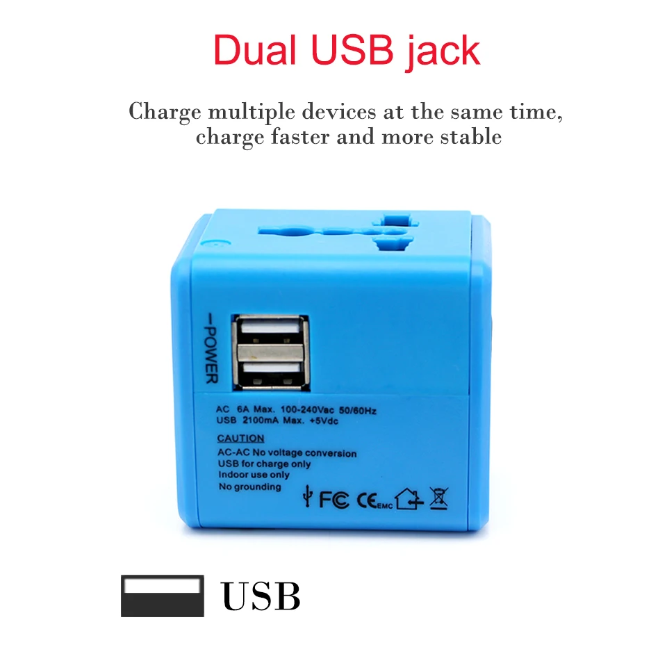 New Electric Plug Adaptor Universal UK US AU EU AC Power Socket Plug Travel Charger Adapter Converter Dual USB Fast Charging (10)