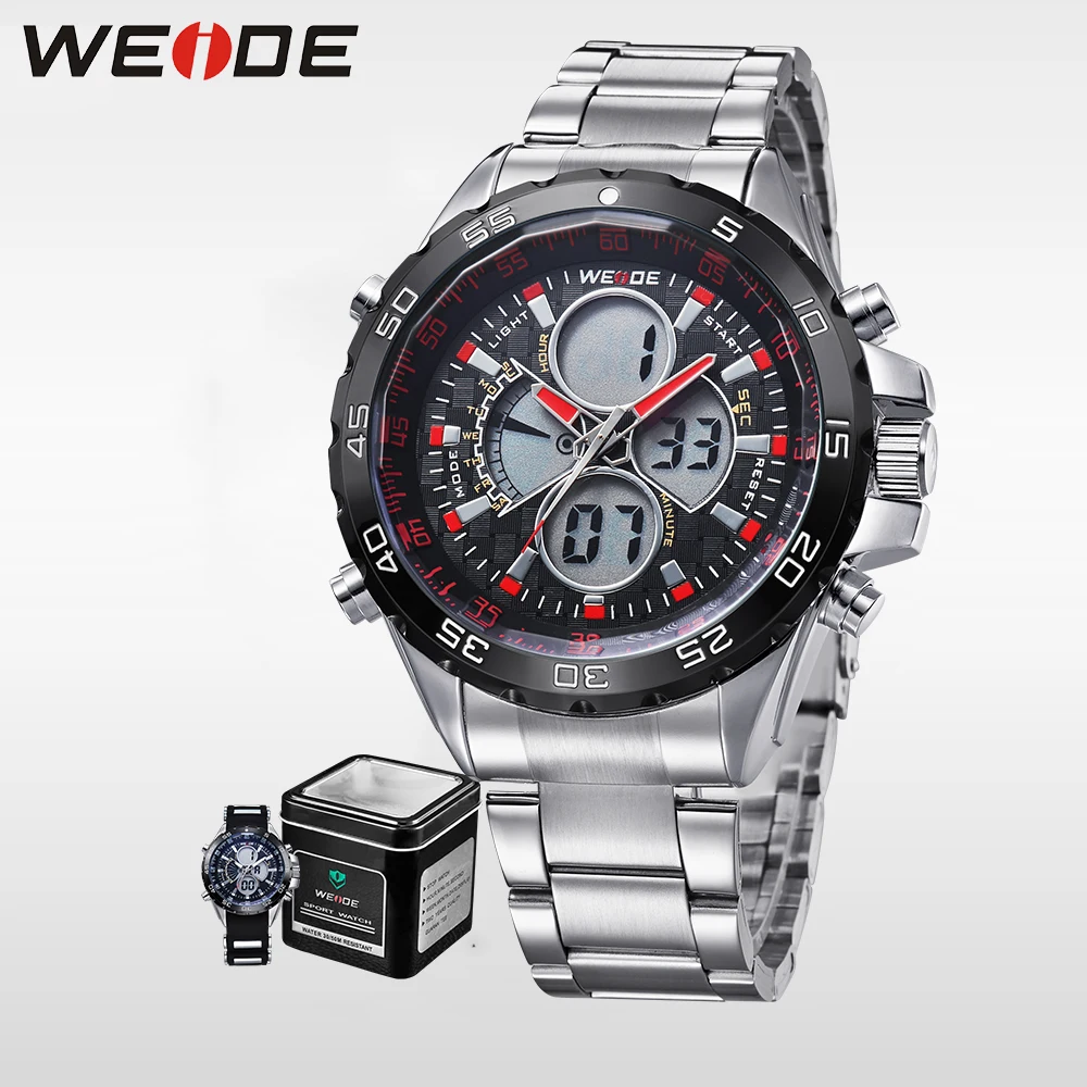 

WEIDE luxury Military Army Watches Mens Sports Military Army Business Watch Auto Date Complete Calendar Waterproof Wristwatches